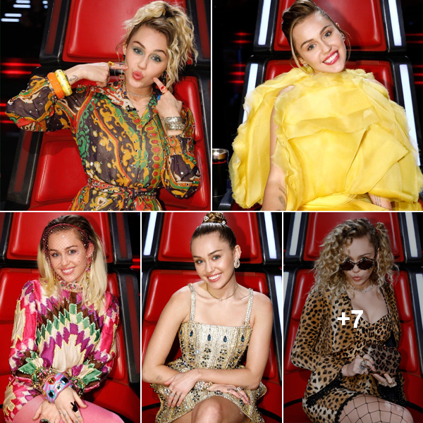 Collection Of Outfits Worn By Miley Cyrus As A Coach On The Voice Season 11